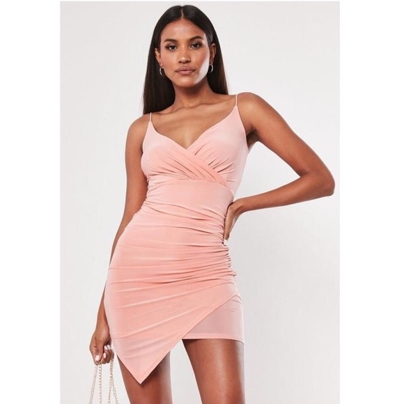 blue slinky strappy wrap bodycon mini dress Blue Slinky Ruched Strappy Bodycon Mini Dress